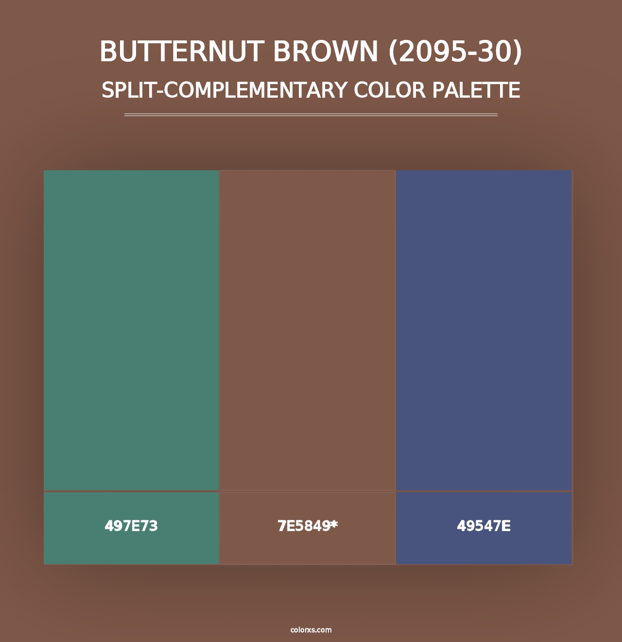 Butternut Brown (2095-30) - Split-Complementary Color Palette