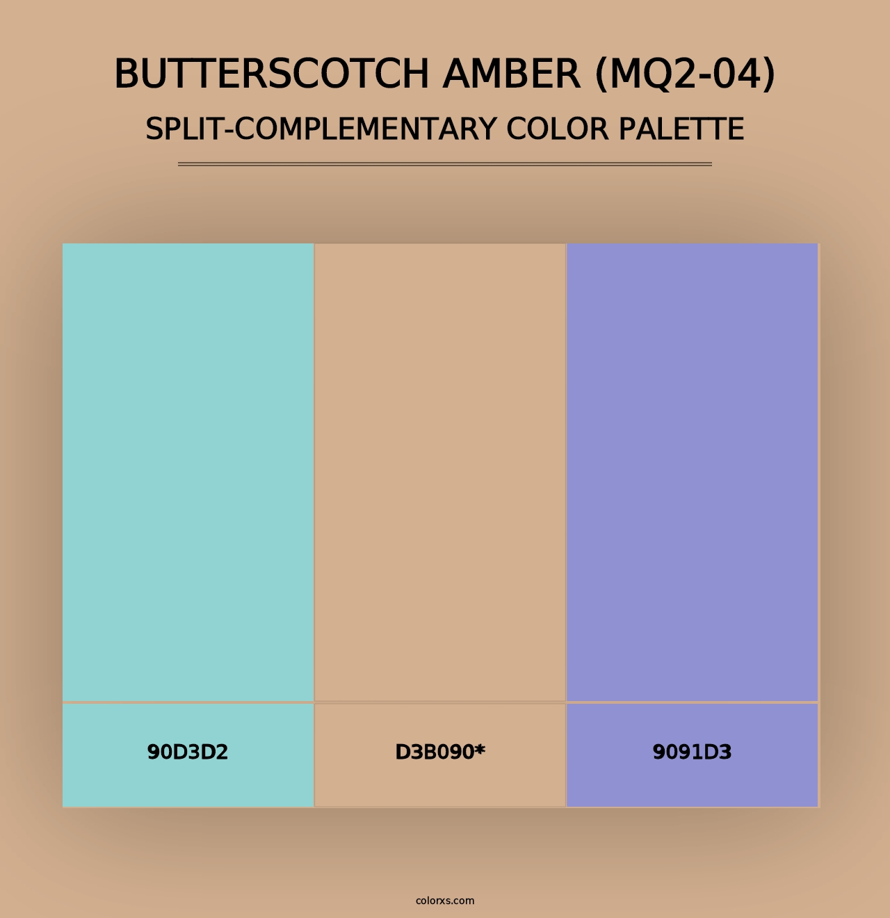 Butterscotch Amber (MQ2-04) - Split-Complementary Color Palette