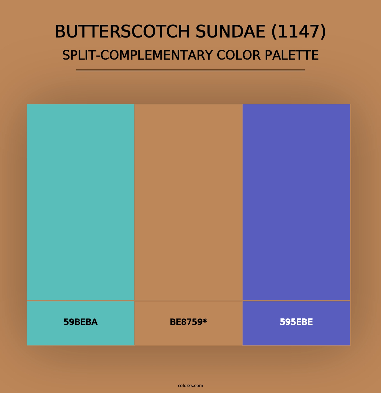 Butterscotch Sundae (1147) - Split-Complementary Color Palette