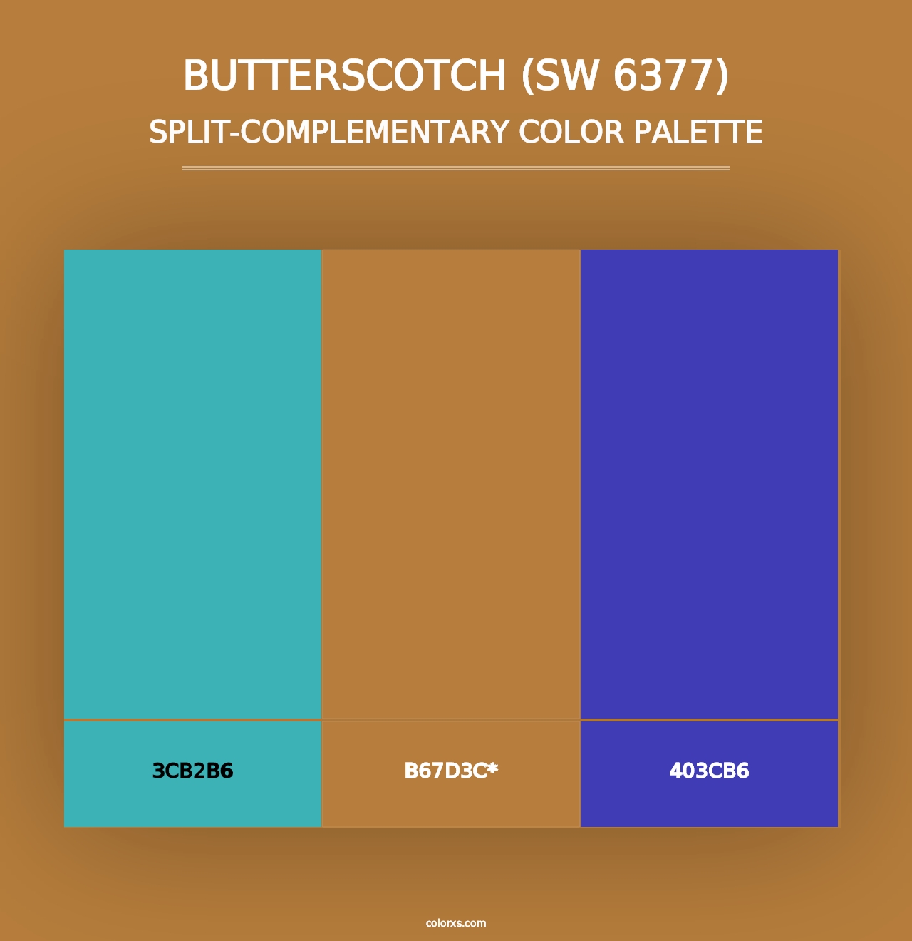 Butterscotch (SW 6377) - Split-Complementary Color Palette