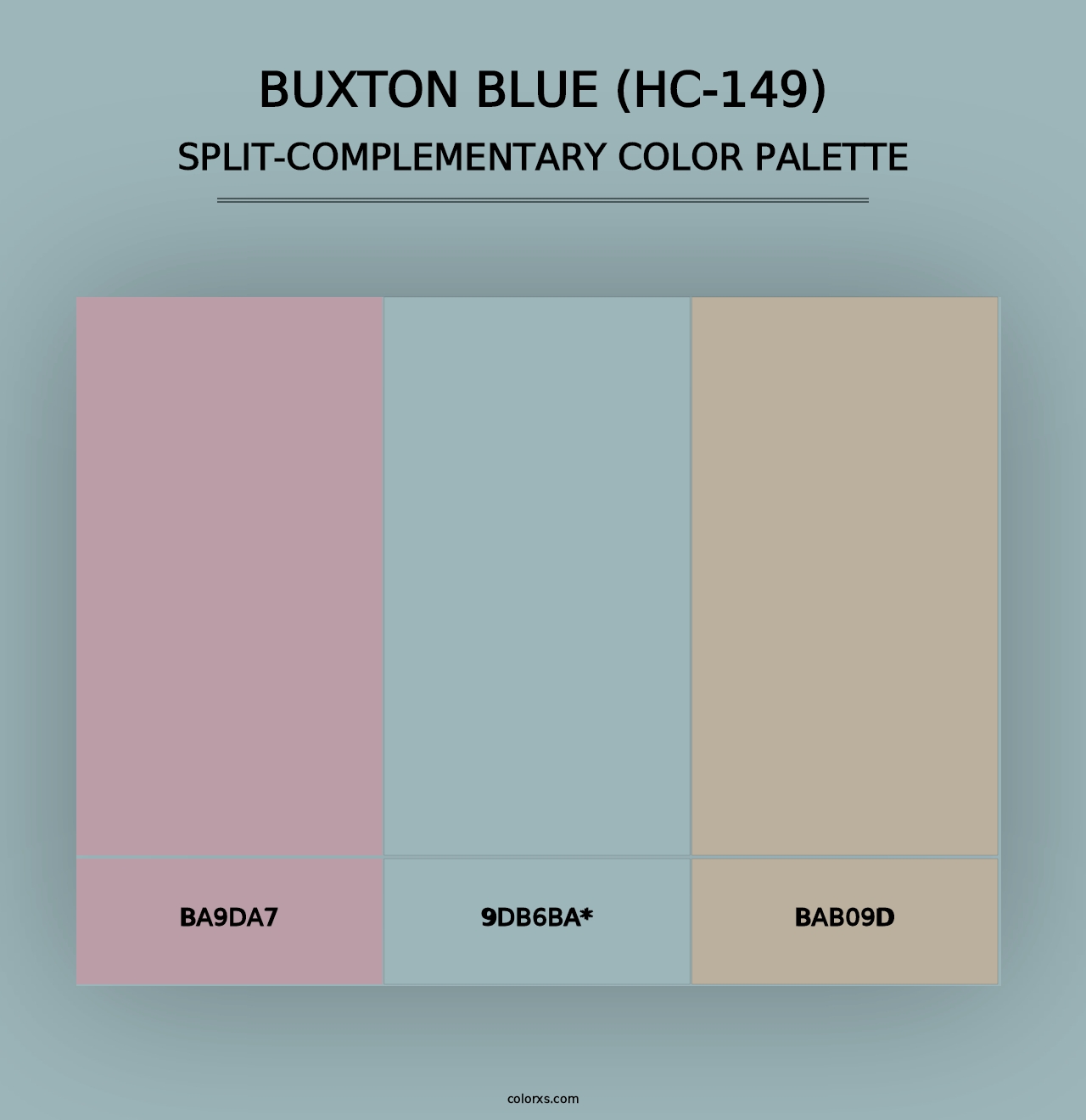 Buxton Blue (HC-149) - Split-Complementary Color Palette