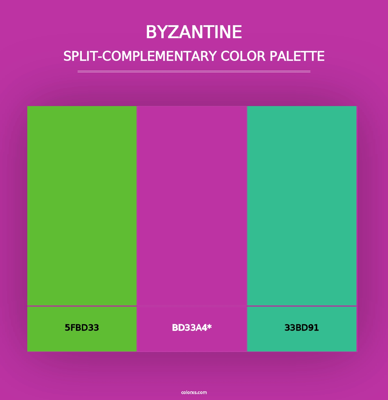 Byzantine - Split-Complementary Color Palette