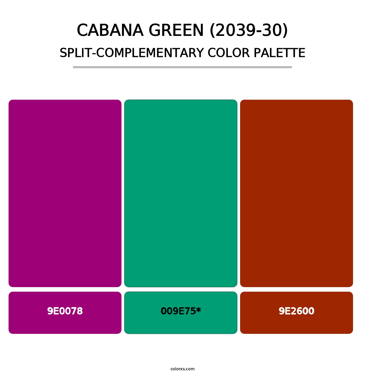 Cabana Green (2039-30) - Split-Complementary Color Palette