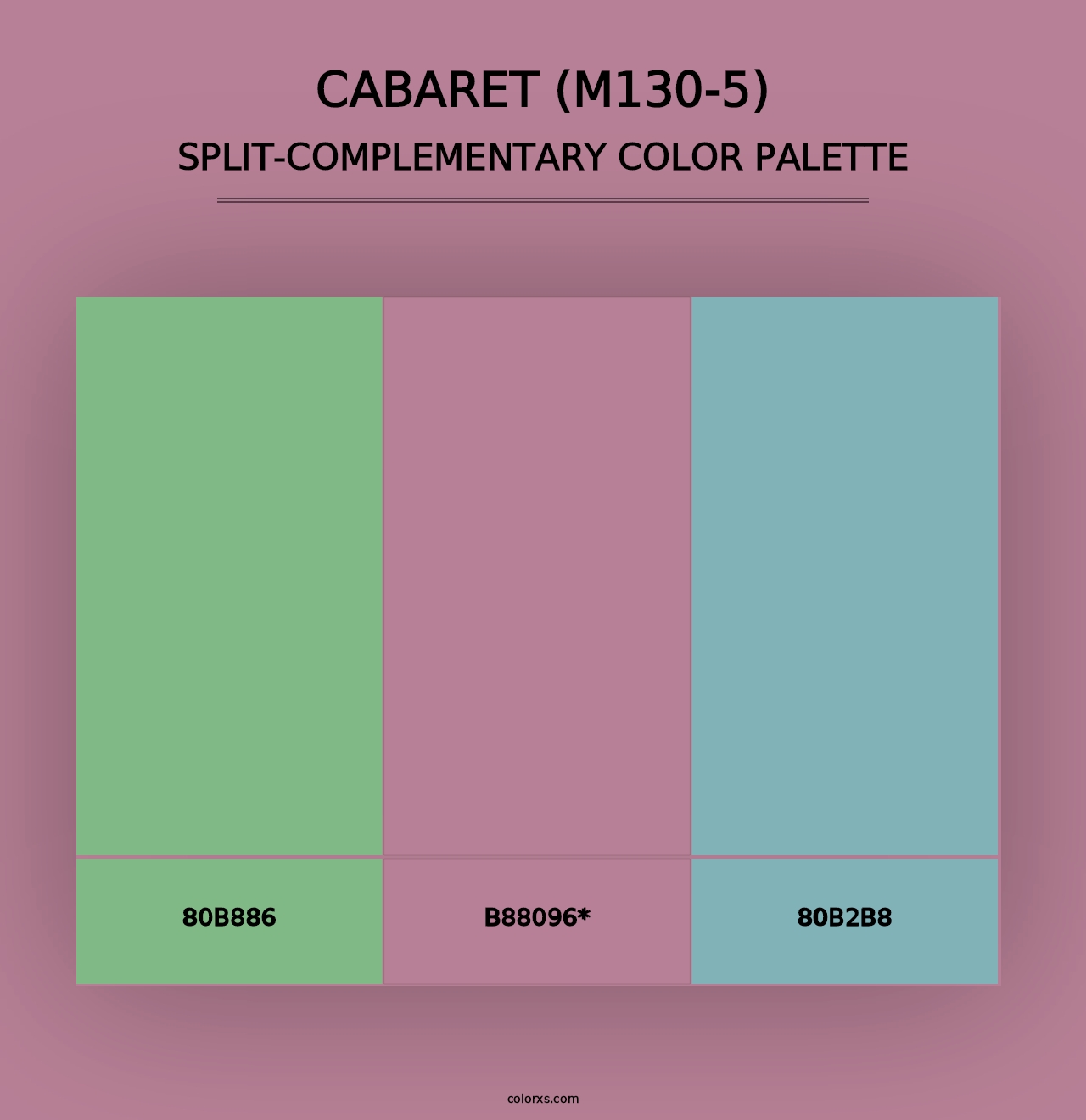 Cabaret (M130-5) - Split-Complementary Color Palette