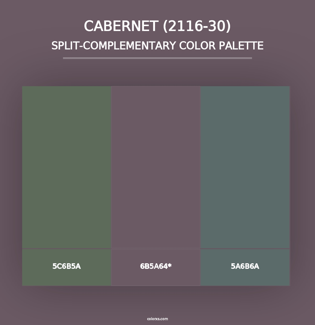 Cabernet (2116-30) - Split-Complementary Color Palette