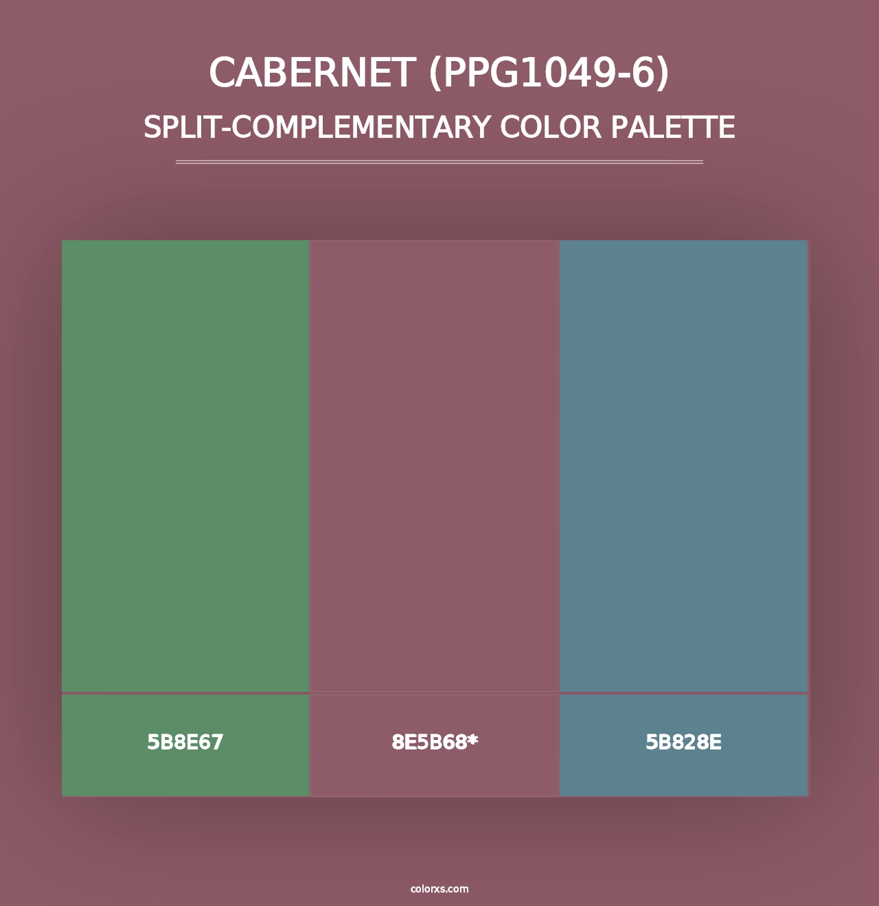 Cabernet (PPG1049-6) - Split-Complementary Color Palette