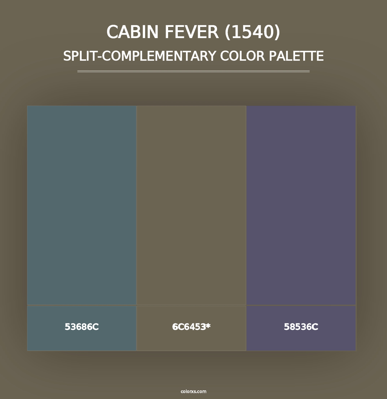 Cabin Fever (1540) - Split-Complementary Color Palette