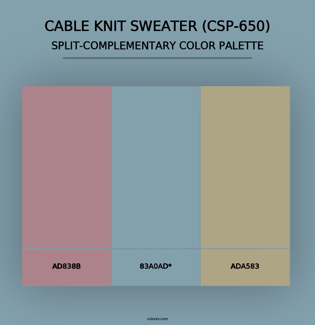 Cable Knit Sweater (CSP-650) - Split-Complementary Color Palette