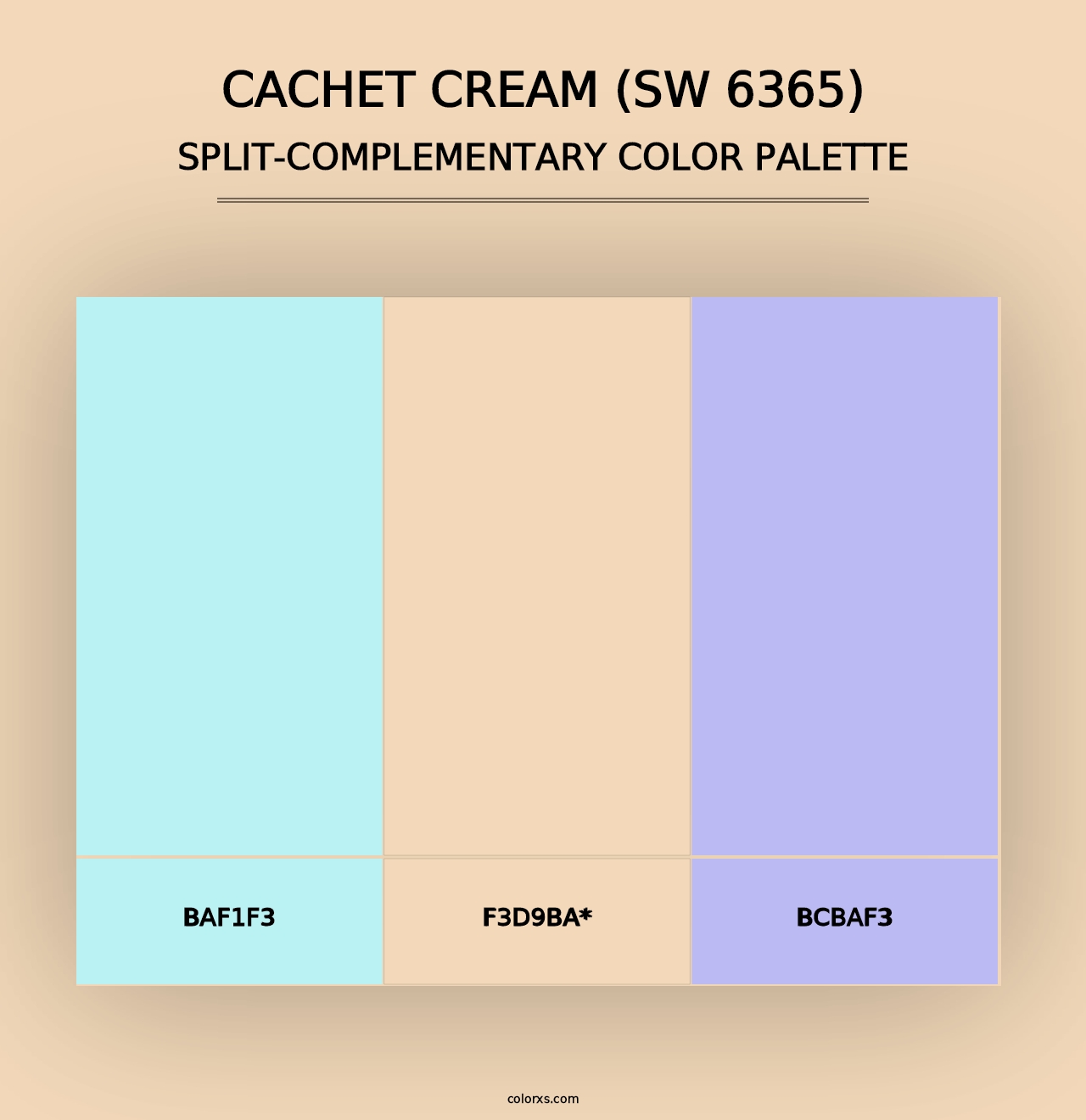 Cachet Cream (SW 6365) - Split-Complementary Color Palette