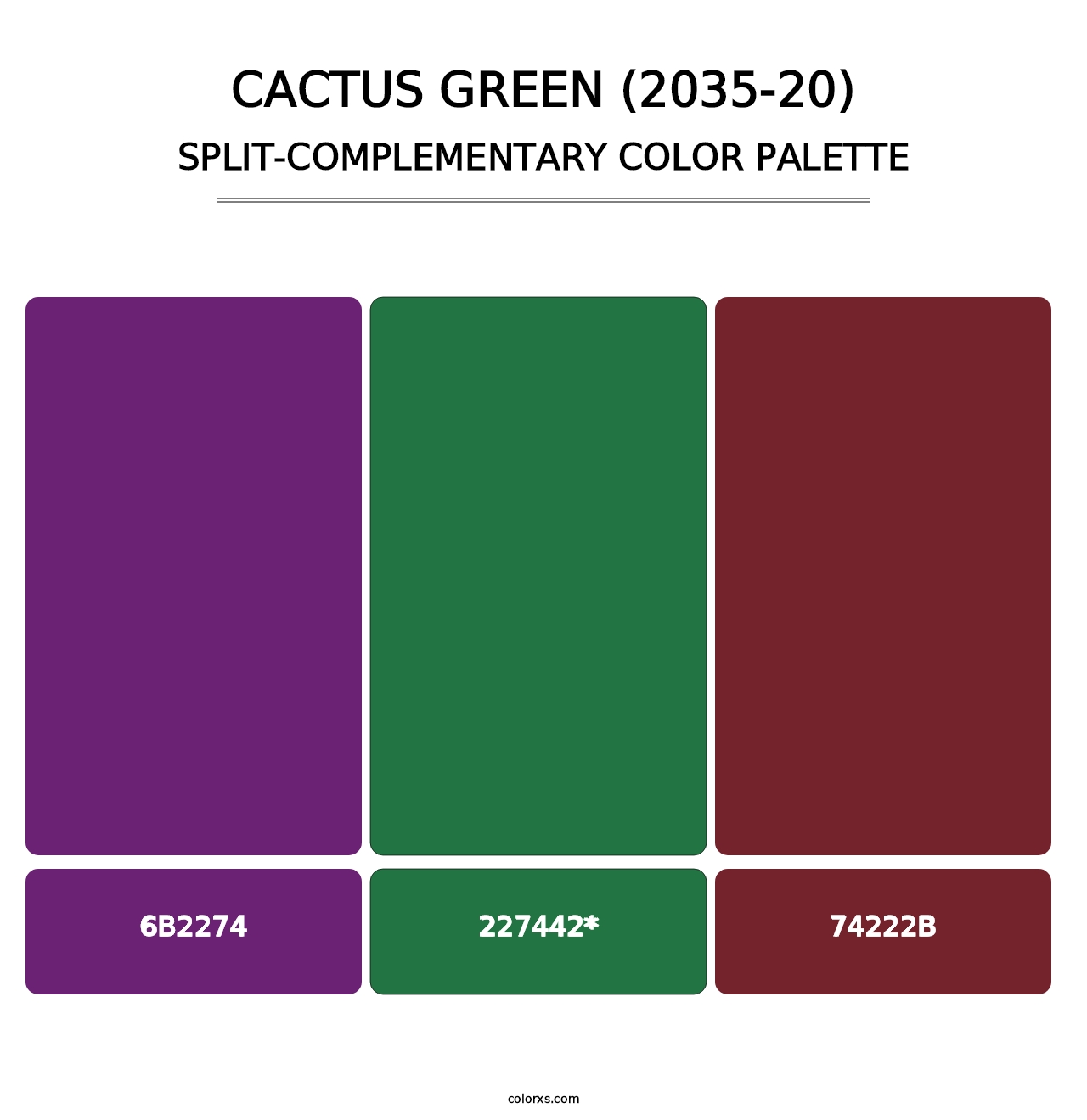 Cactus Green (2035-20) - Split-Complementary Color Palette