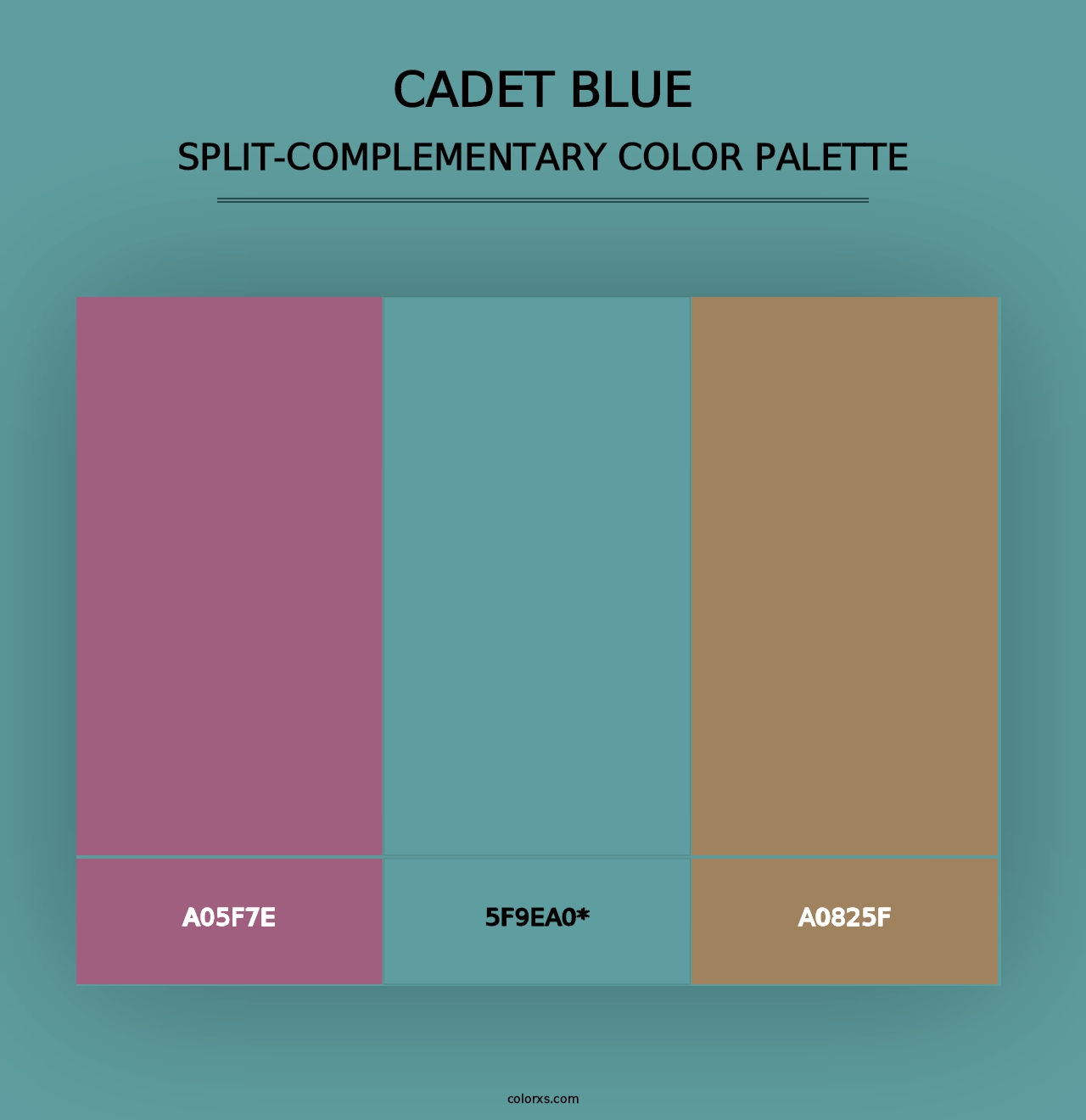 Cadet Blue - Split-Complementary Color Palette