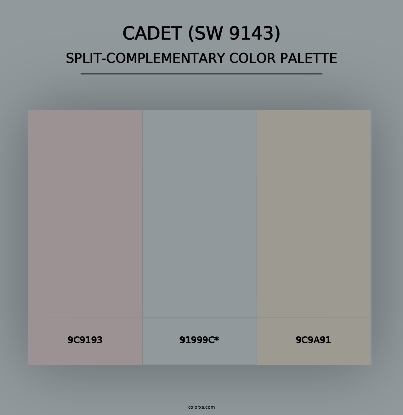 Cadet (SW 9143) - Split-Complementary Color Palette