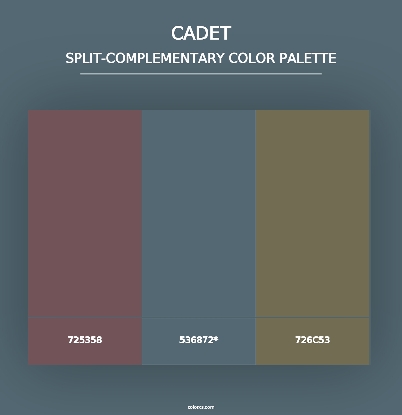 Cadet - Split-Complementary Color Palette