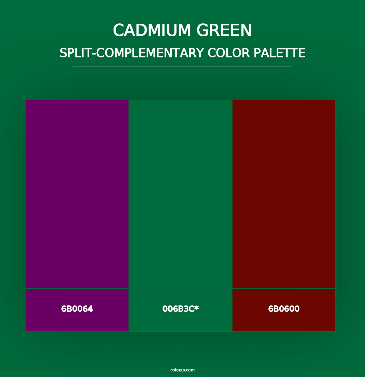 Cadmium Green - Split-Complementary Color Palette