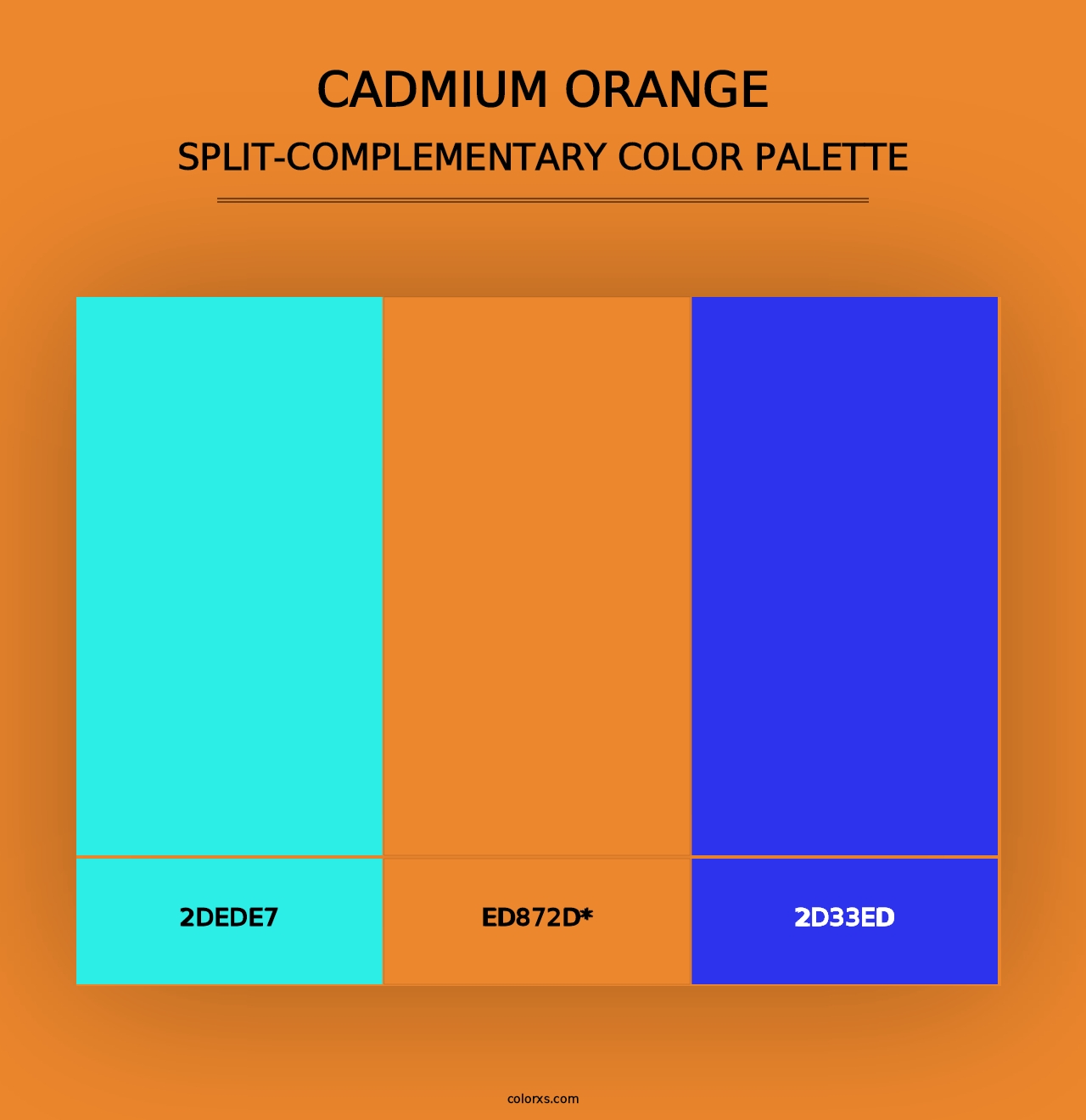 Cadmium Orange - Split-Complementary Color Palette