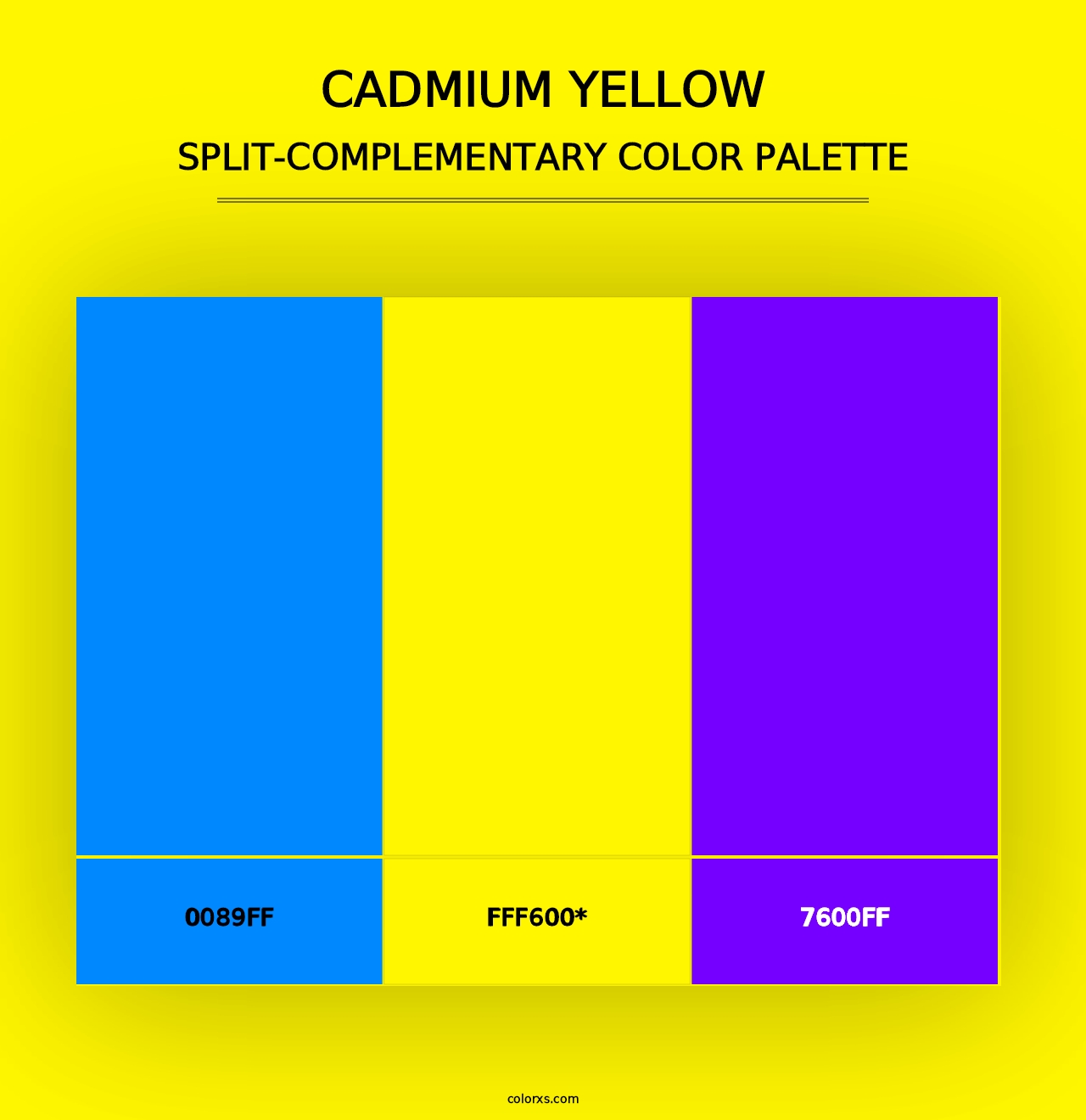 Cadmium Yellow - Split-Complementary Color Palette