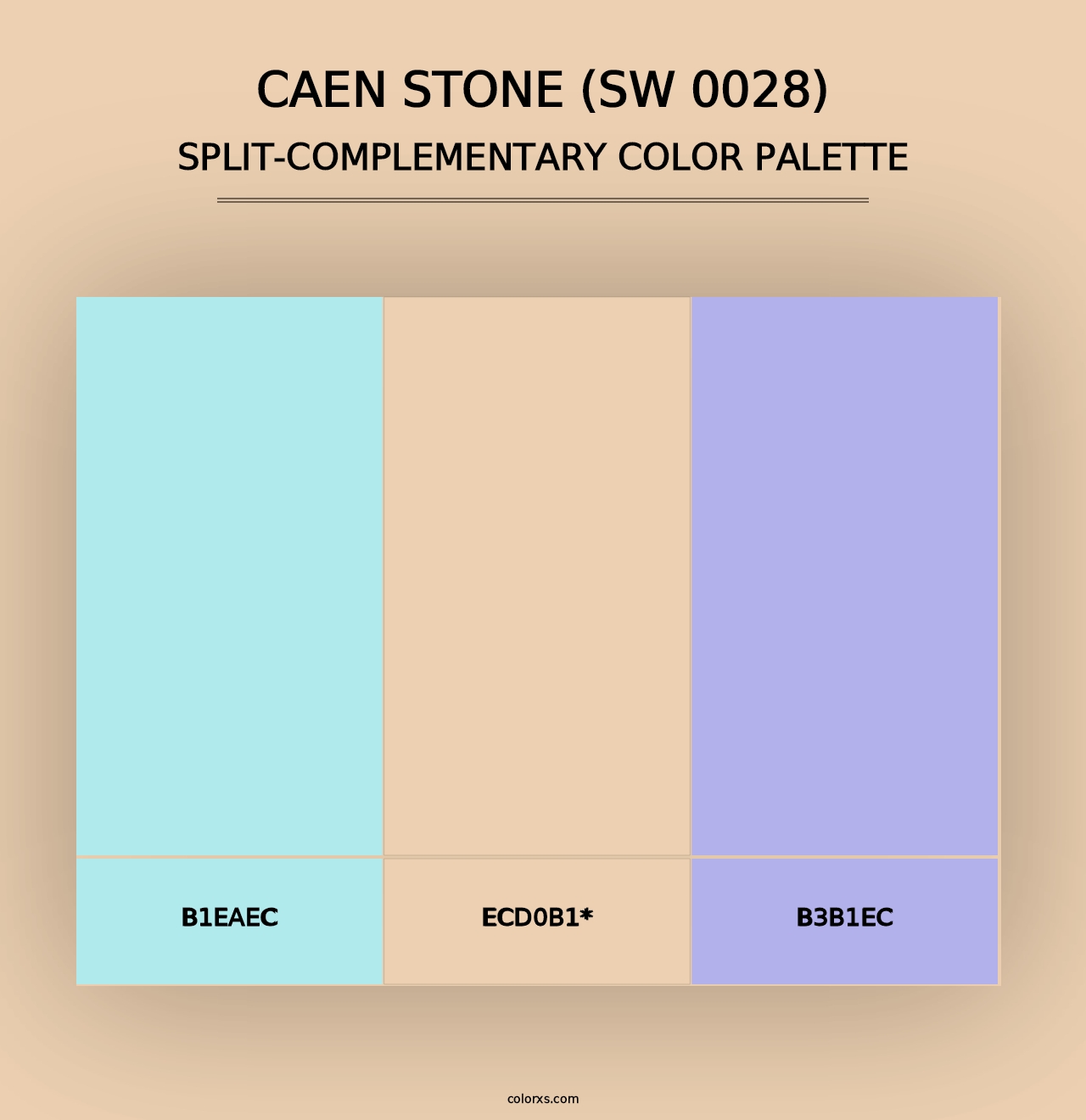 Caen Stone (SW 0028) - Split-Complementary Color Palette