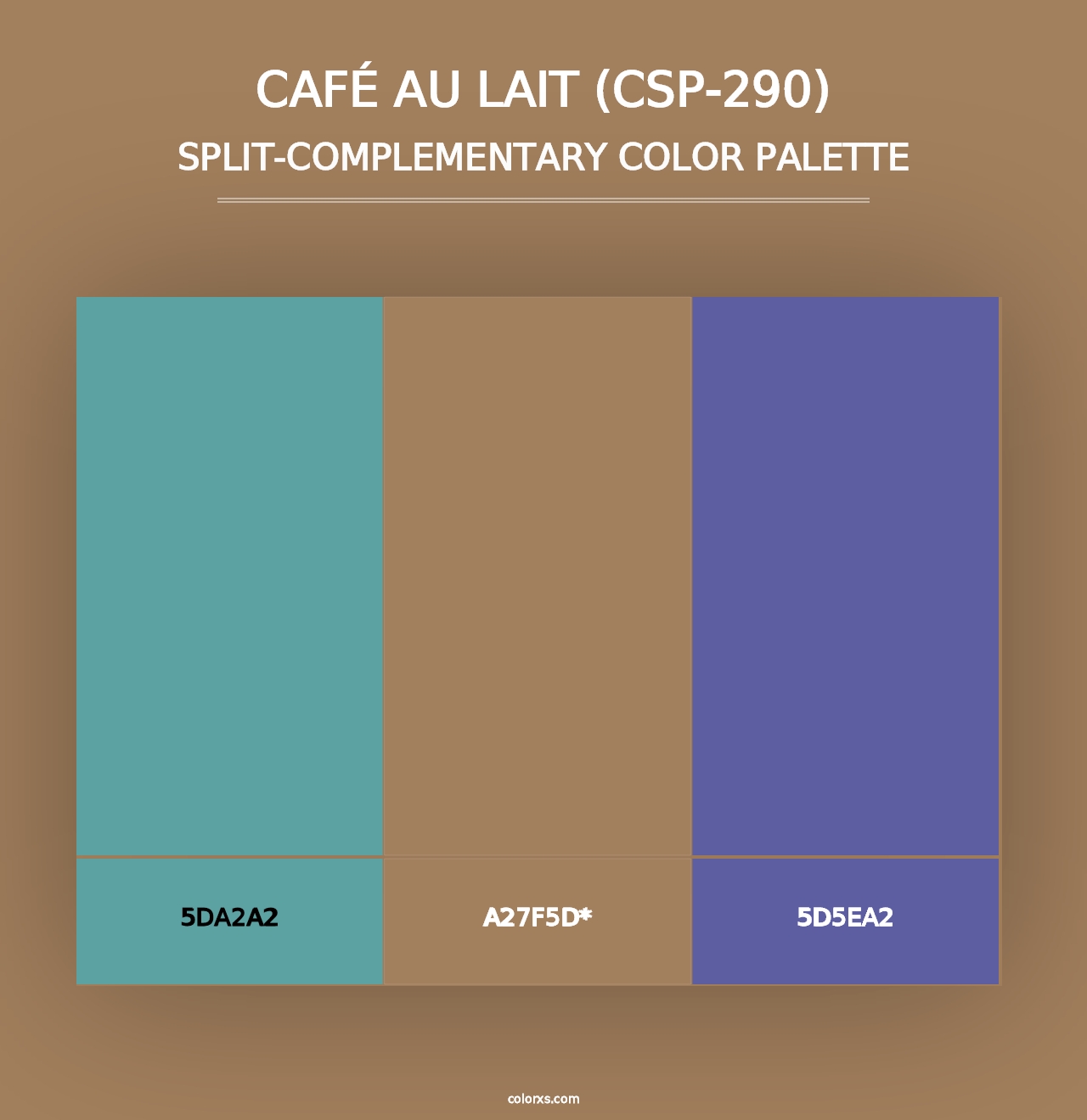 Café au Lait (CSP-290) - Split-Complementary Color Palette