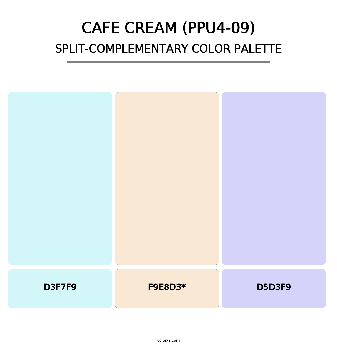 Cafe Cream (PPU4-09) - Split-Complementary Color Palette