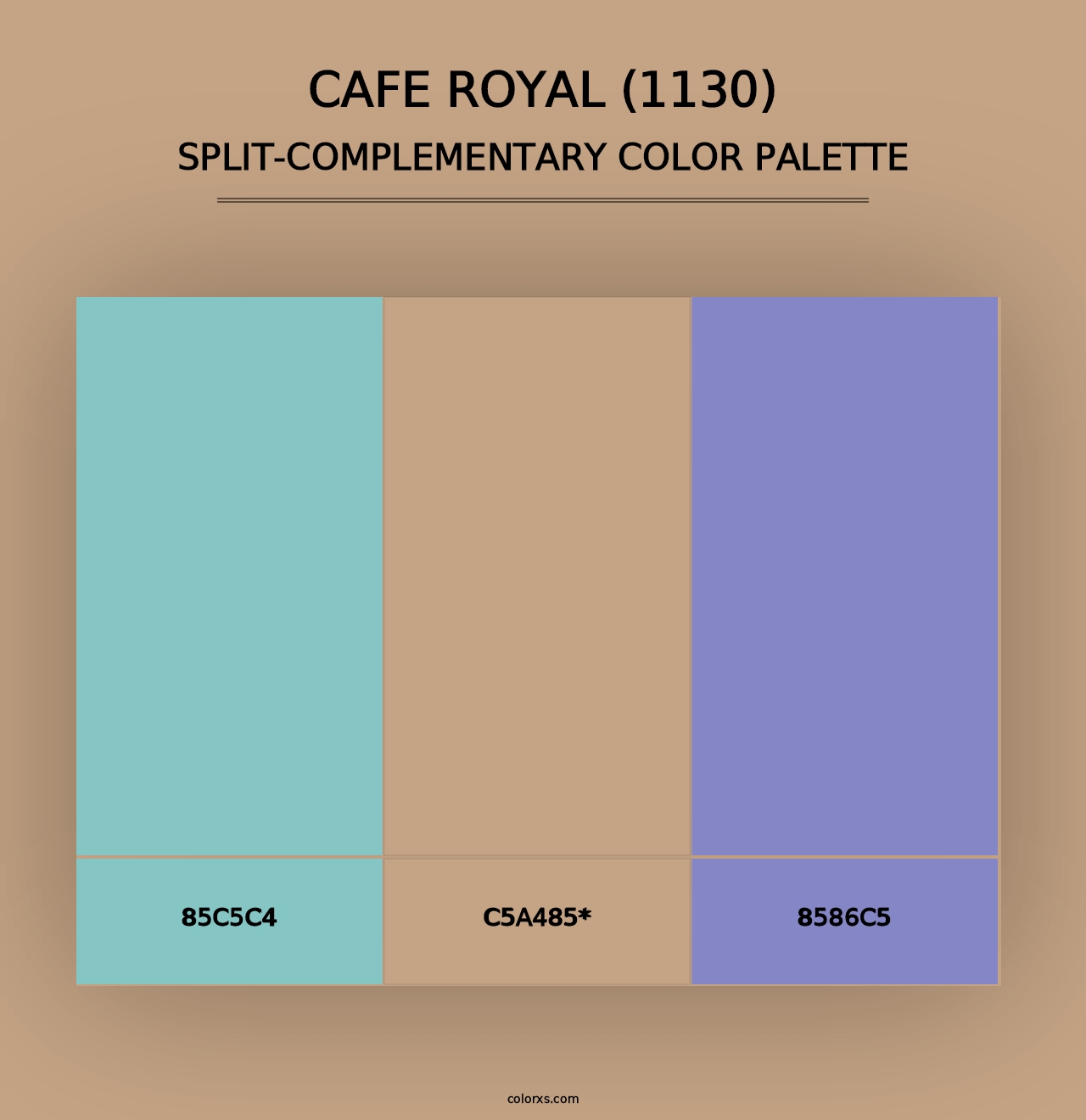 Cafe Royal (1130) - Split-Complementary Color Palette