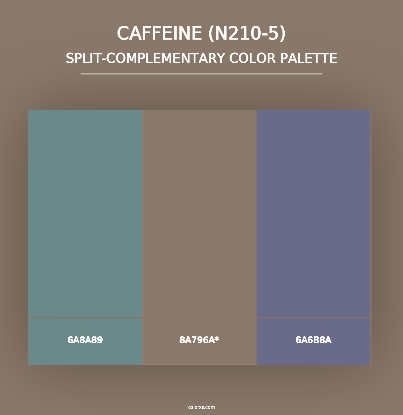 Caffeine (N210-5) - Split-Complementary Color Palette