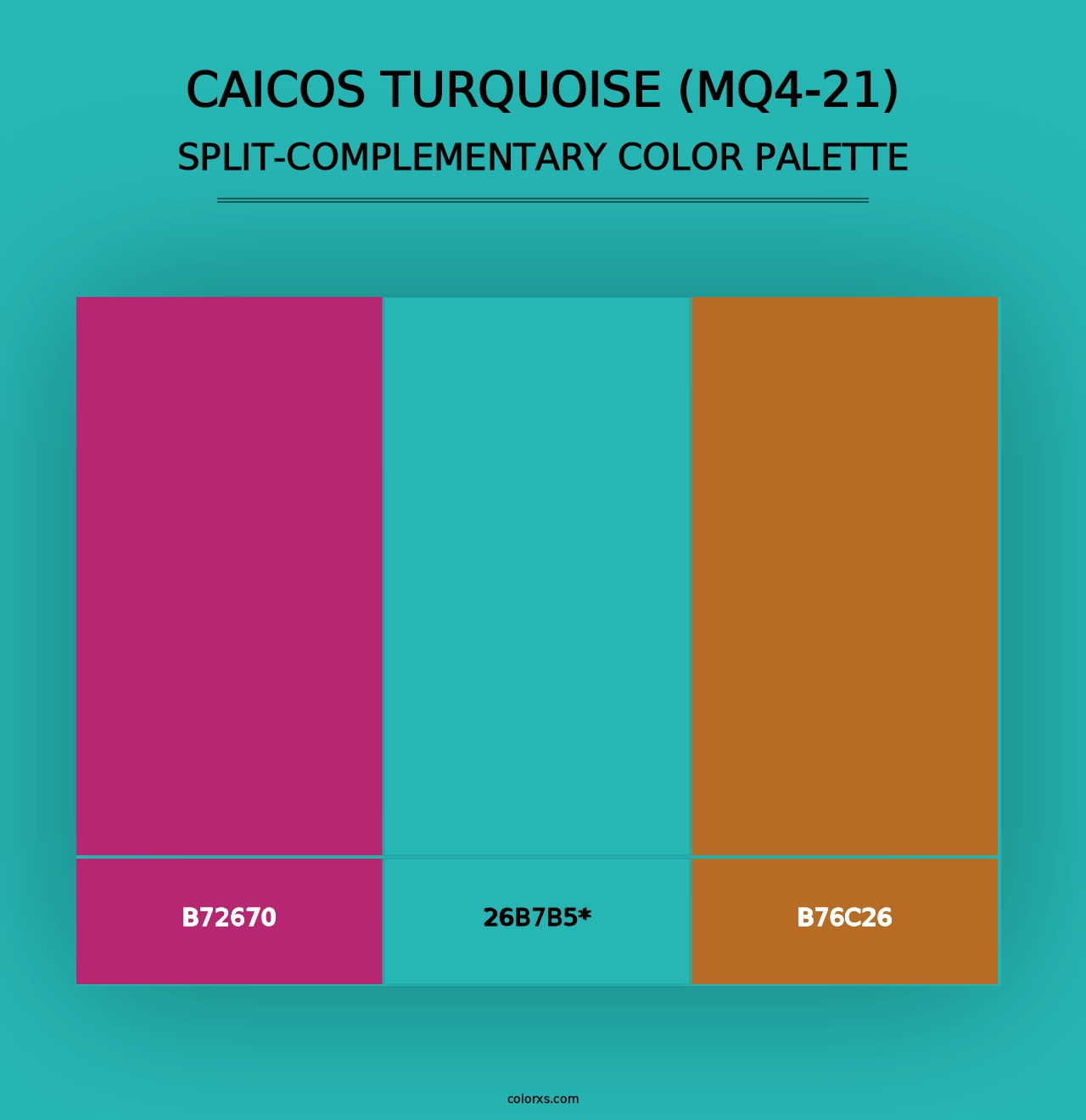 Caicos Turquoise (MQ4-21) - Split-Complementary Color Palette