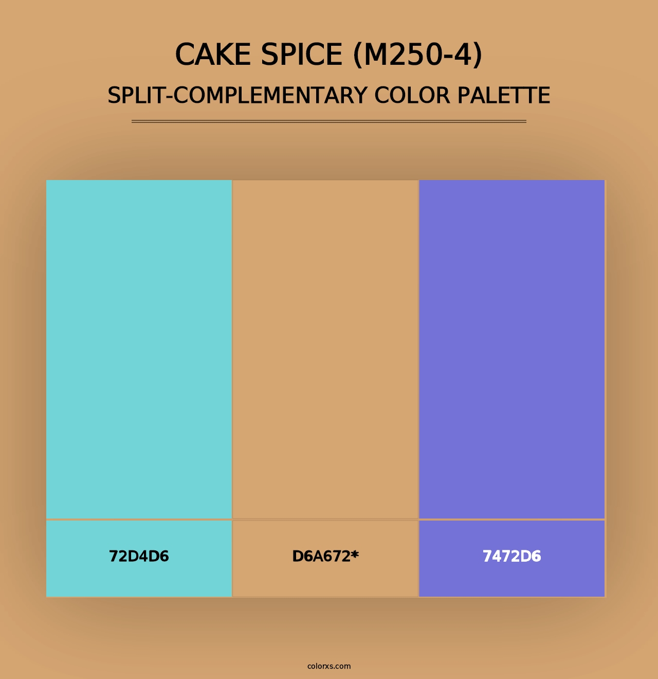 Cake Spice (M250-4) - Split-Complementary Color Palette