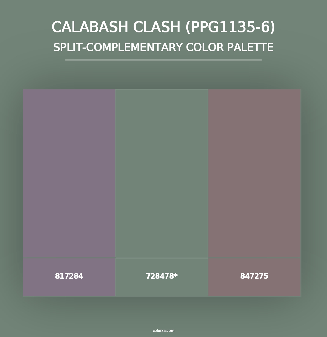 Calabash Clash (PPG1135-6) - Split-Complementary Color Palette