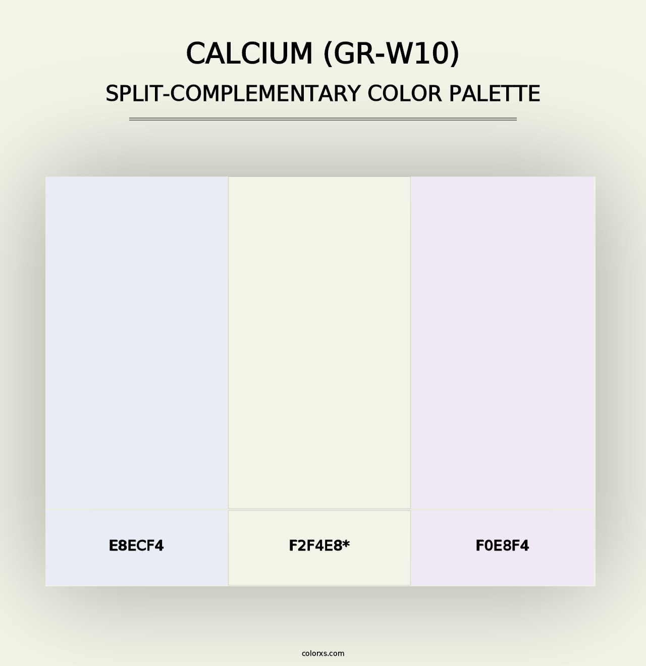 Calcium (GR-W10) - Split-Complementary Color Palette