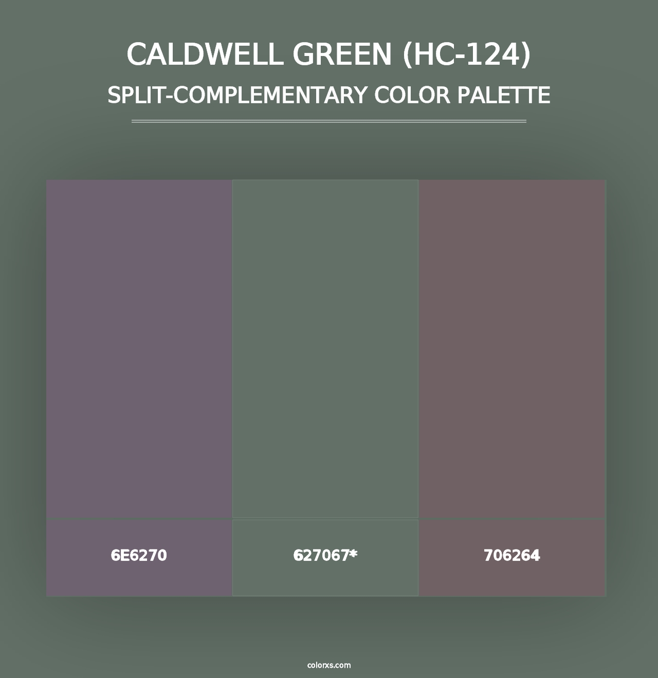 Caldwell Green (HC-124) - Split-Complementary Color Palette