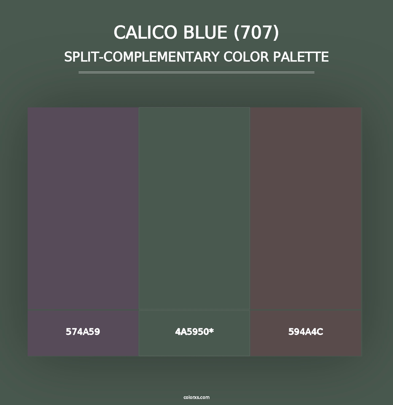 Calico Blue (707) - Split-Complementary Color Palette