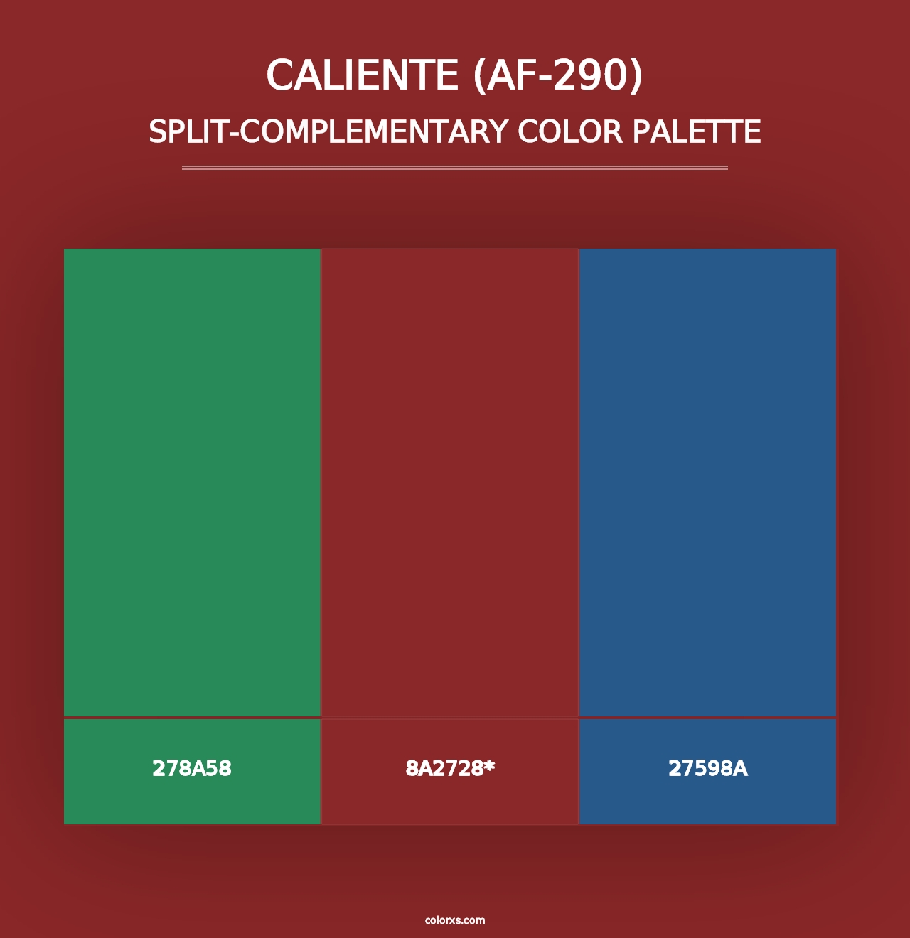 Caliente (AF-290) - Split-Complementary Color Palette