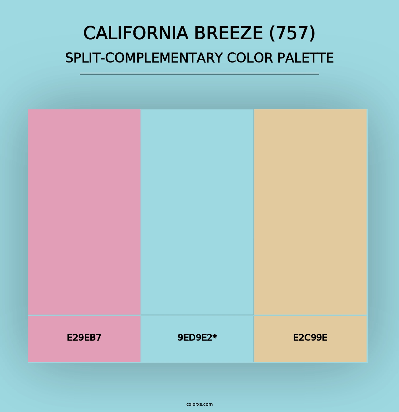 California Breeze (757) - Split-Complementary Color Palette