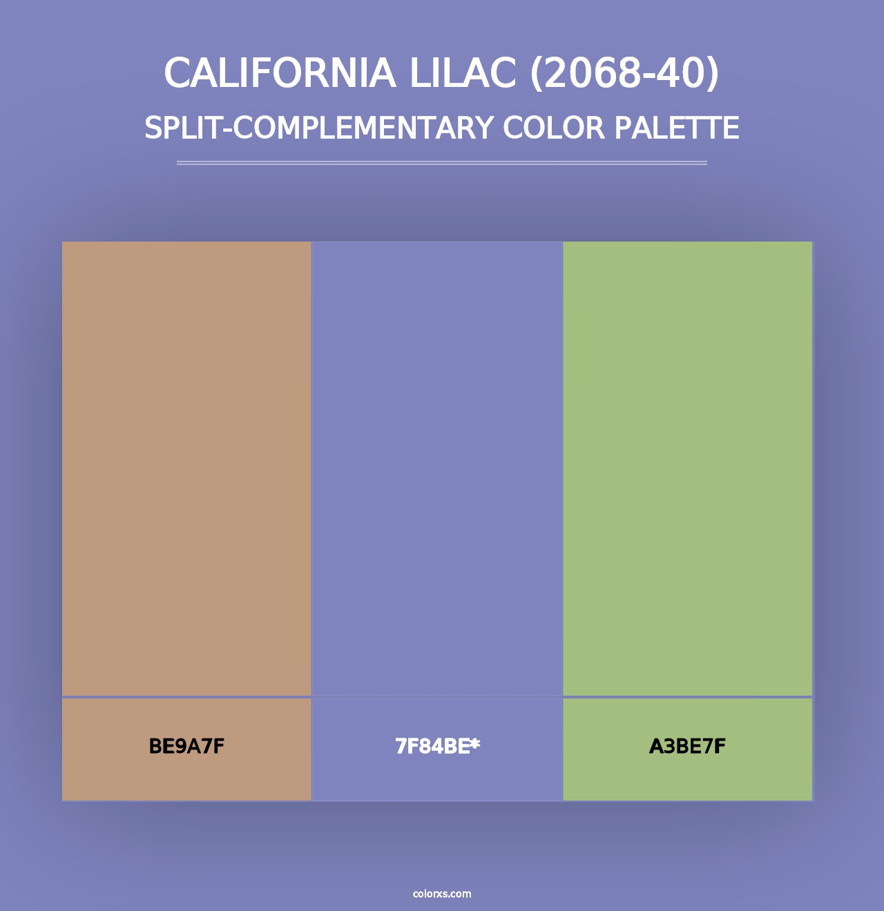 California Lilac (2068-40) - Split-Complementary Color Palette