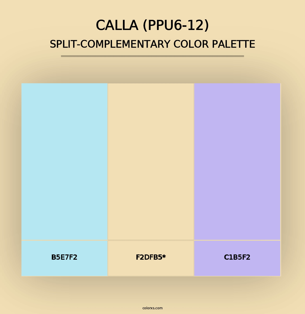 Calla (PPU6-12) - Split-Complementary Color Palette