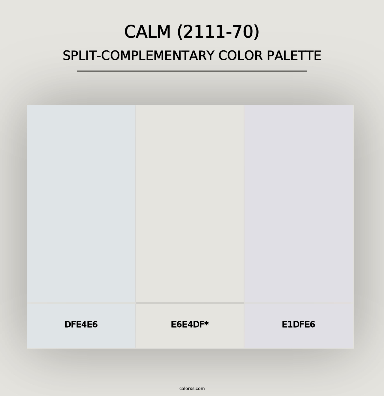 Calm (2111-70) - Split-Complementary Color Palette