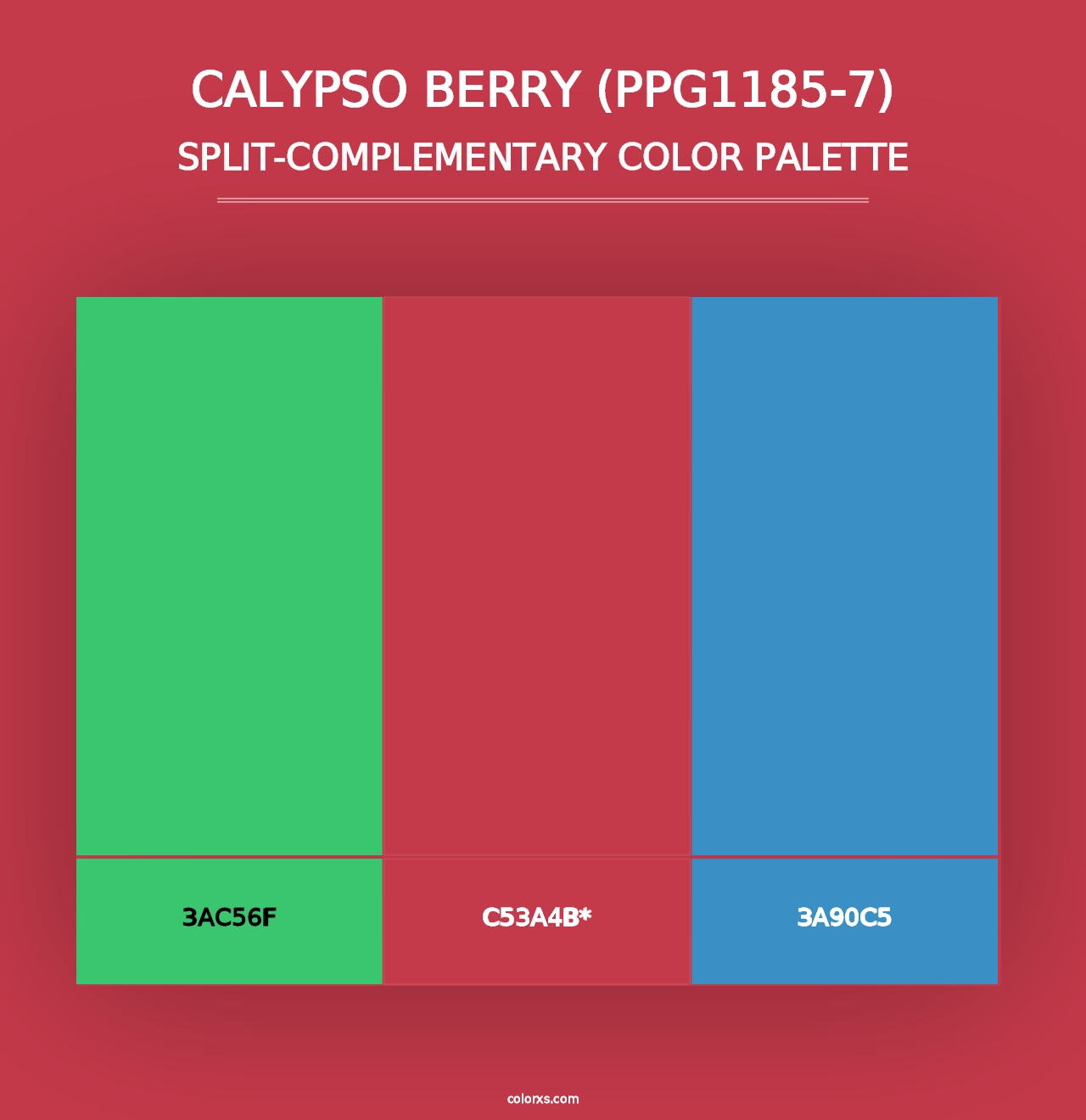 Calypso Berry (PPG1185-7) - Split-Complementary Color Palette