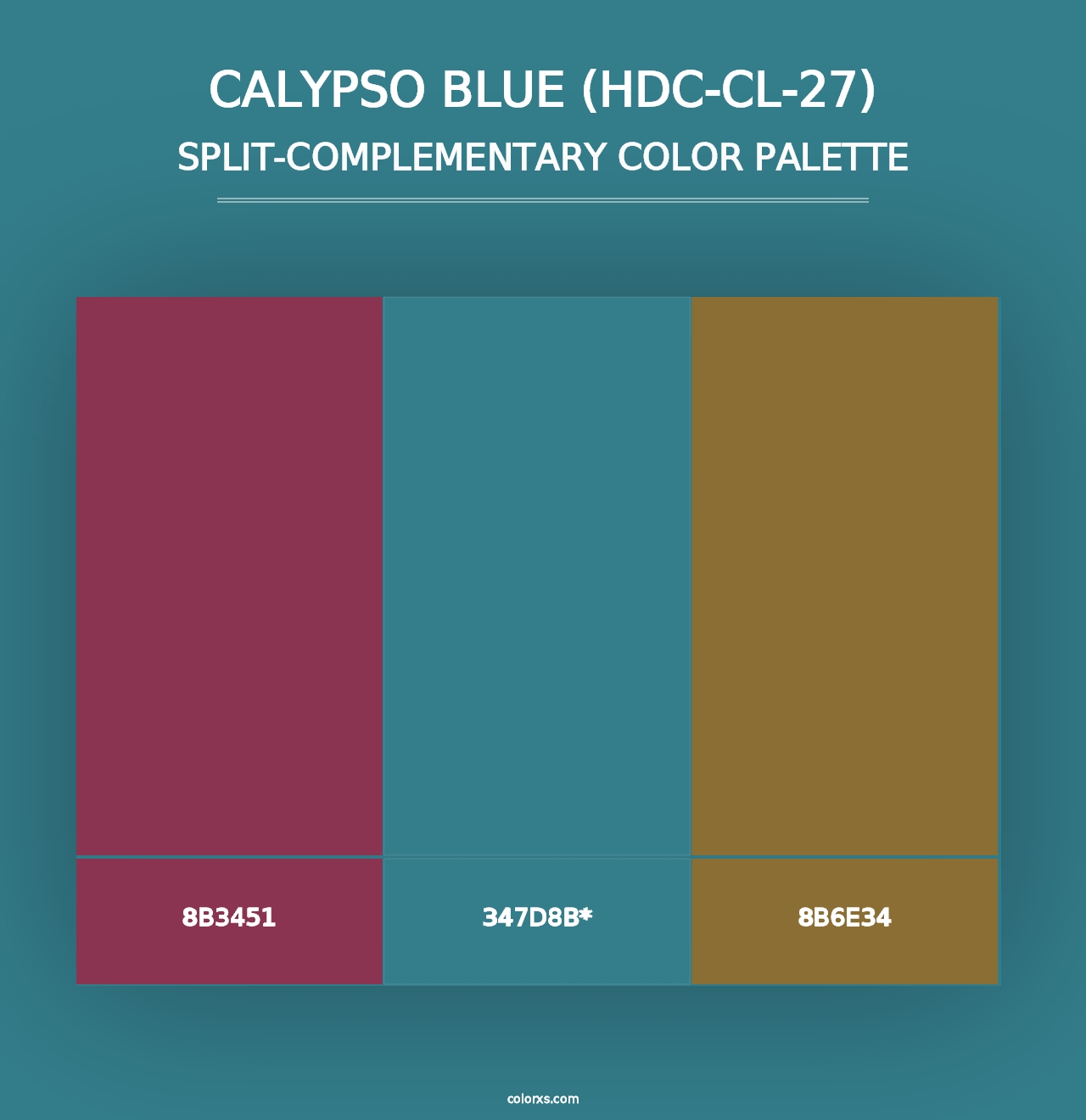 Calypso Blue (HDC-CL-27) - Split-Complementary Color Palette