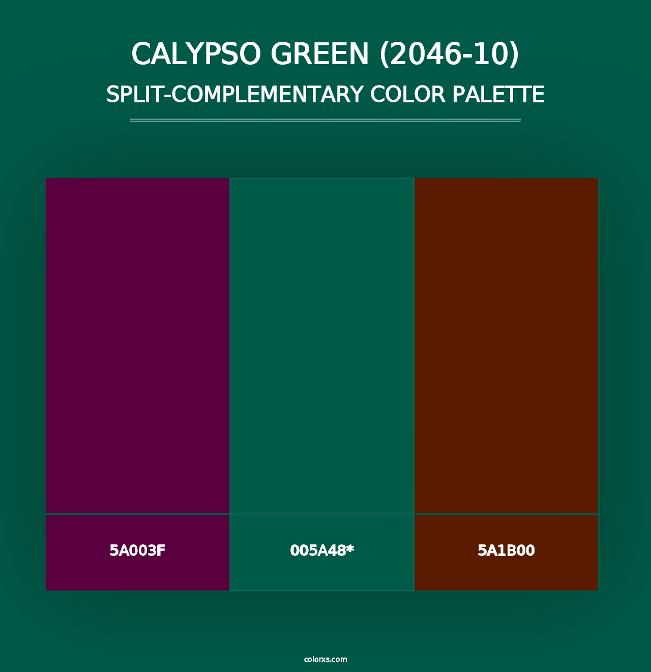 Calypso Green (2046-10) - Split-Complementary Color Palette