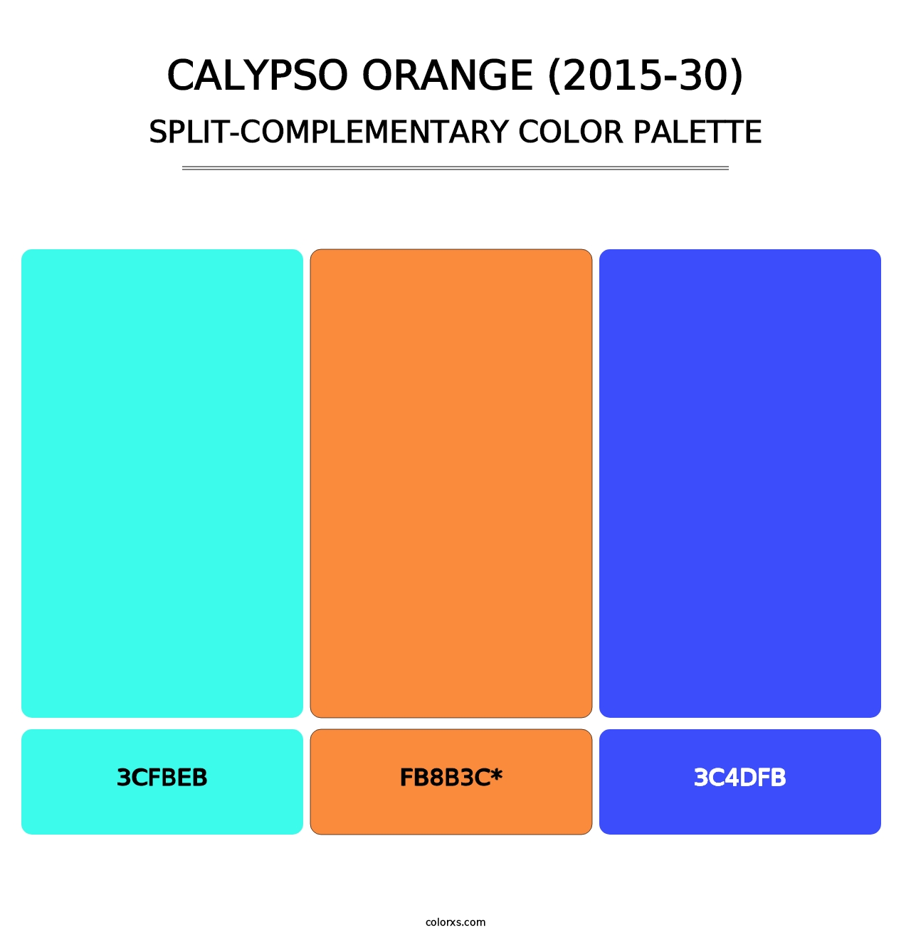 Calypso Orange (2015-30) - Split-Complementary Color Palette