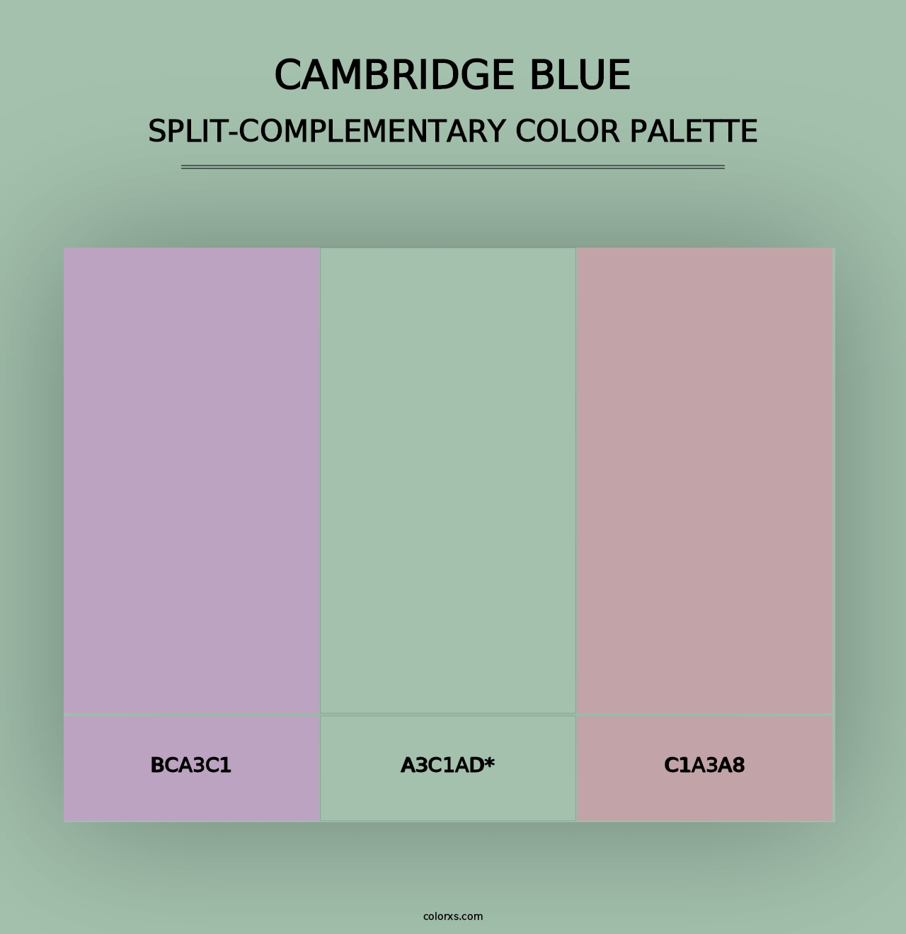 Cambridge Blue - Split-Complementary Color Palette