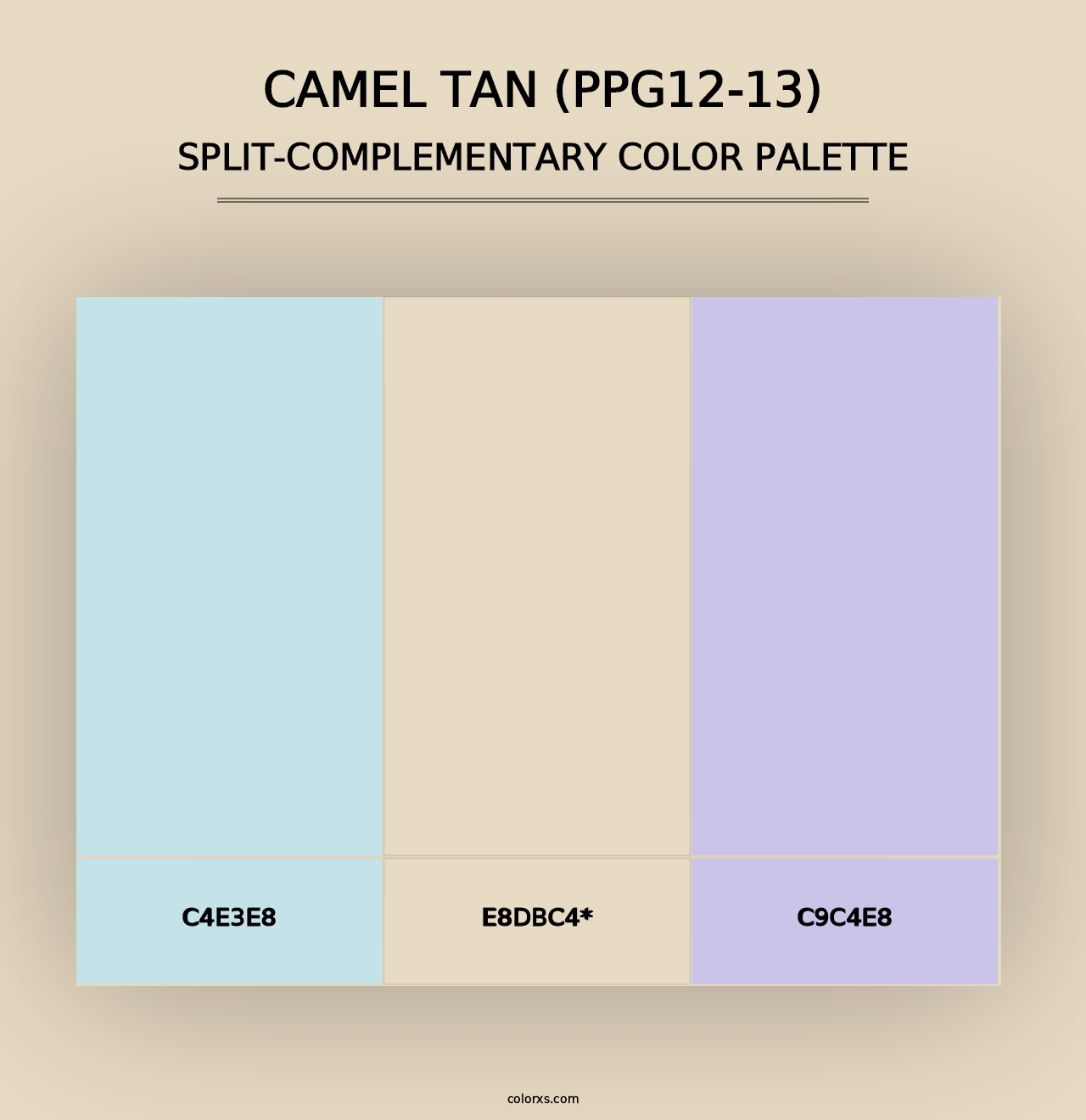 Camel Tan (PPG12-13) - Split-Complementary Color Palette