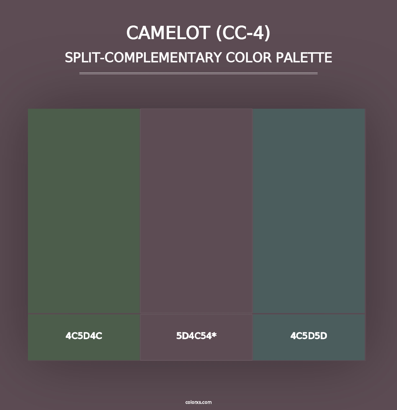 Camelot (CC-4) - Split-Complementary Color Palette