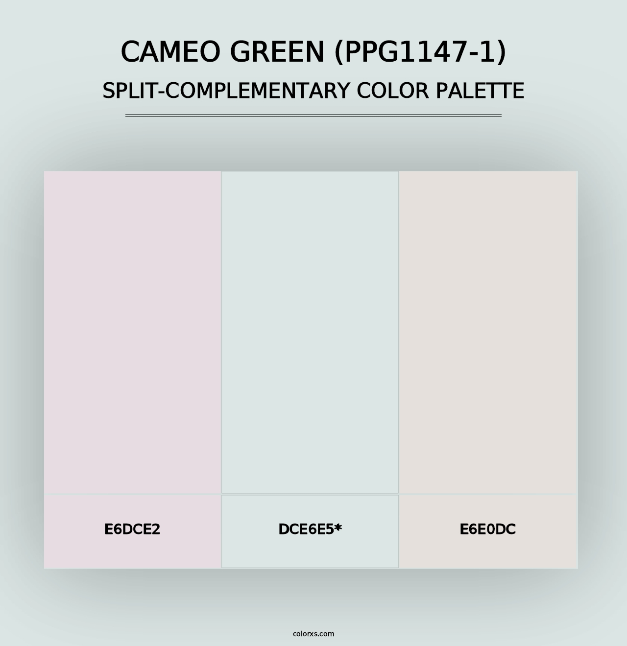 Cameo Green (PPG1147-1) - Split-Complementary Color Palette