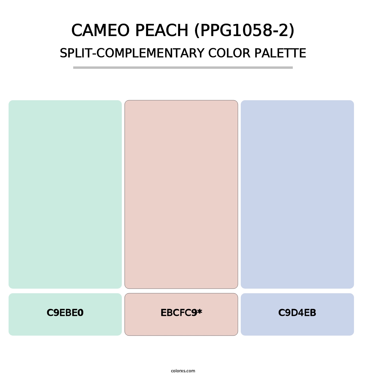 Cameo Peach (PPG1058-2) - Split-Complementary Color Palette