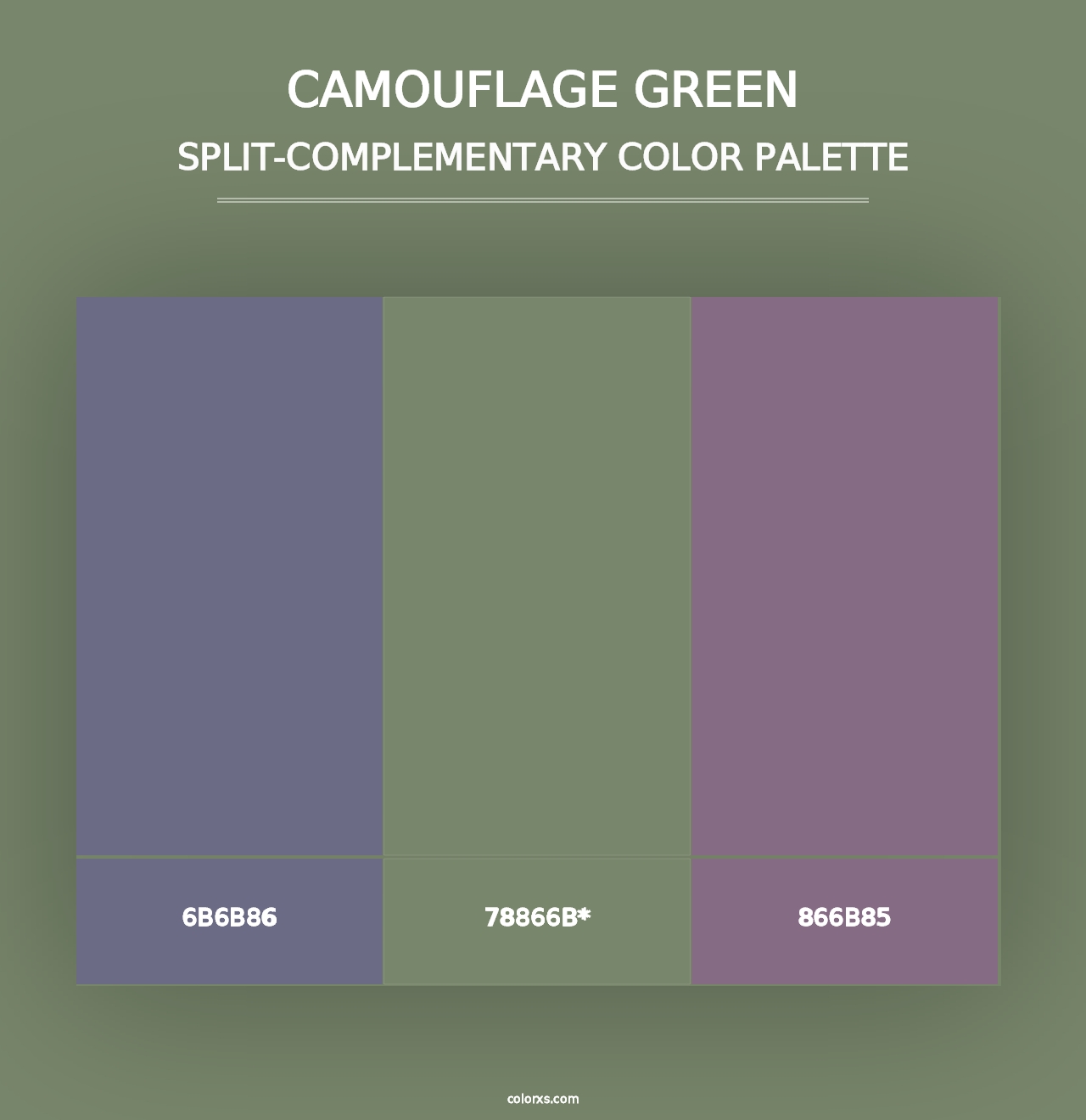 Camouflage Green - Split-Complementary Color Palette