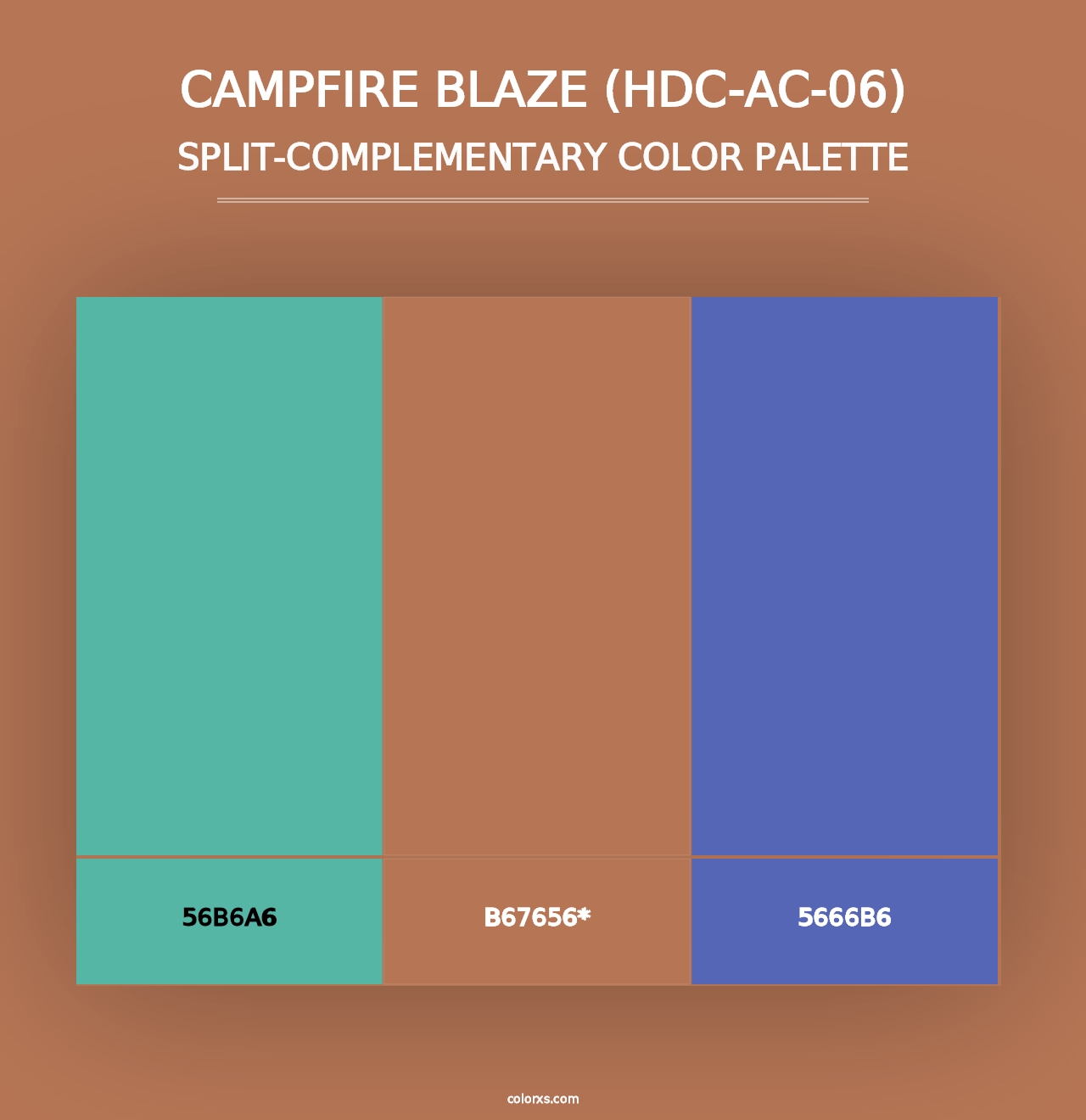 Campfire Blaze (HDC-AC-06) - Split-Complementary Color Palette