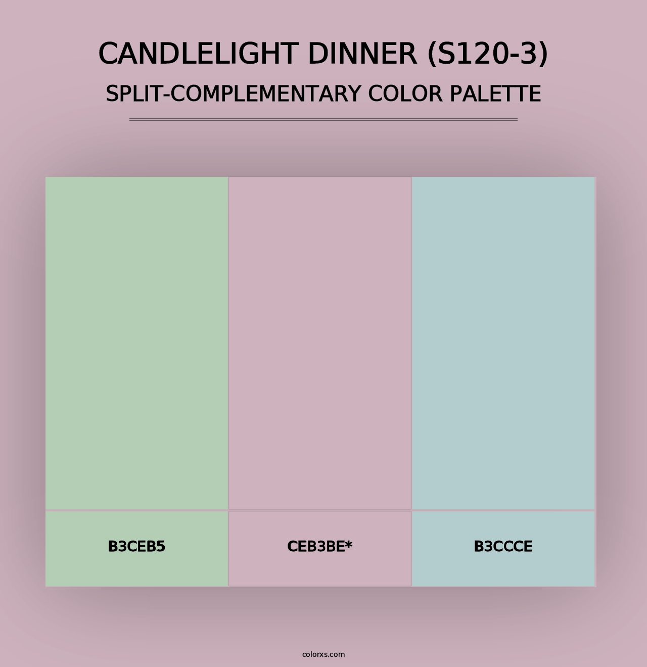 Candlelight Dinner (S120-3) - Split-Complementary Color Palette