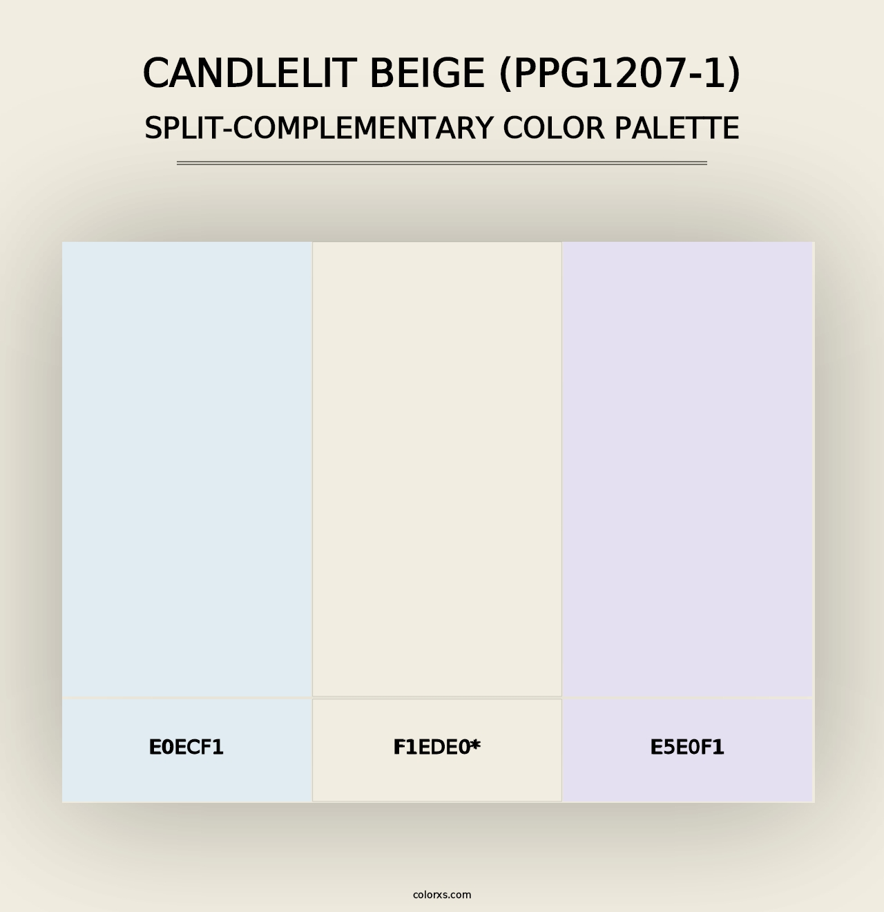 Candlelit Beige (PPG1207-1) - Split-Complementary Color Palette