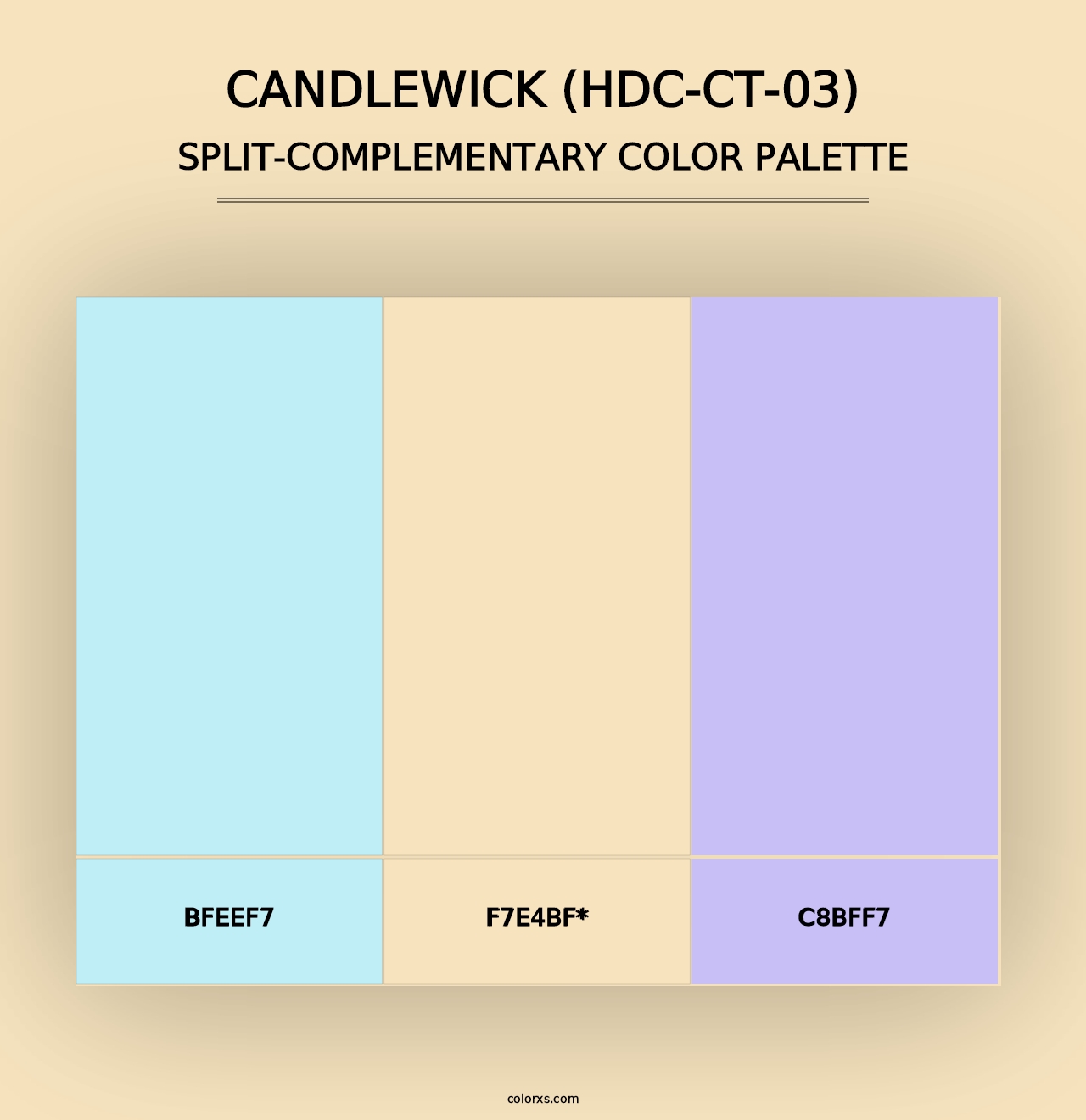 Candlewick (HDC-CT-03) - Split-Complementary Color Palette